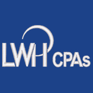 LWH White Logo Embordered on a Port Authority® - Women's Pinpoint Mesh Zip Polo Design