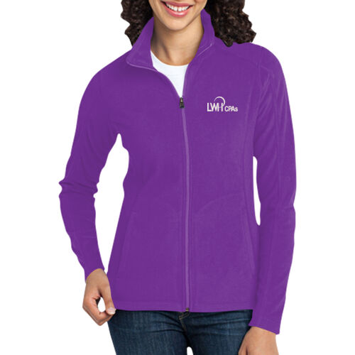 LWH White Logo Embordered on a Port Authority® - Women's Microfleece Jacket Thumbnail