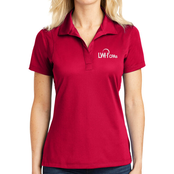 LWH White Logo Embordered on a Sport-Tek® - Women's Micropique Sport Wick ® Polo Thumbnail